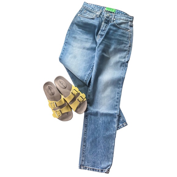 Free People SR vs Sandrine Rose Indigo Wash Straight Leg Denim Jeans, Sz 24 - Picture 10 of 14